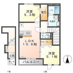 神栖市知手中央９丁目新築アパートⅠ（仮の物件間取画像